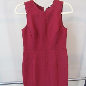 NWT Loft Fitted Career Bodycon Dress - Burgundy; Size 2P